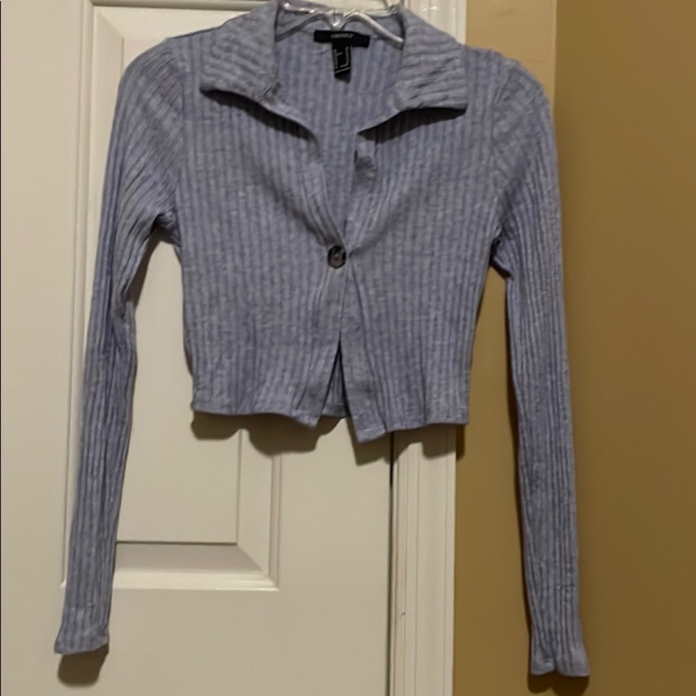Light purple long sleeve crop top